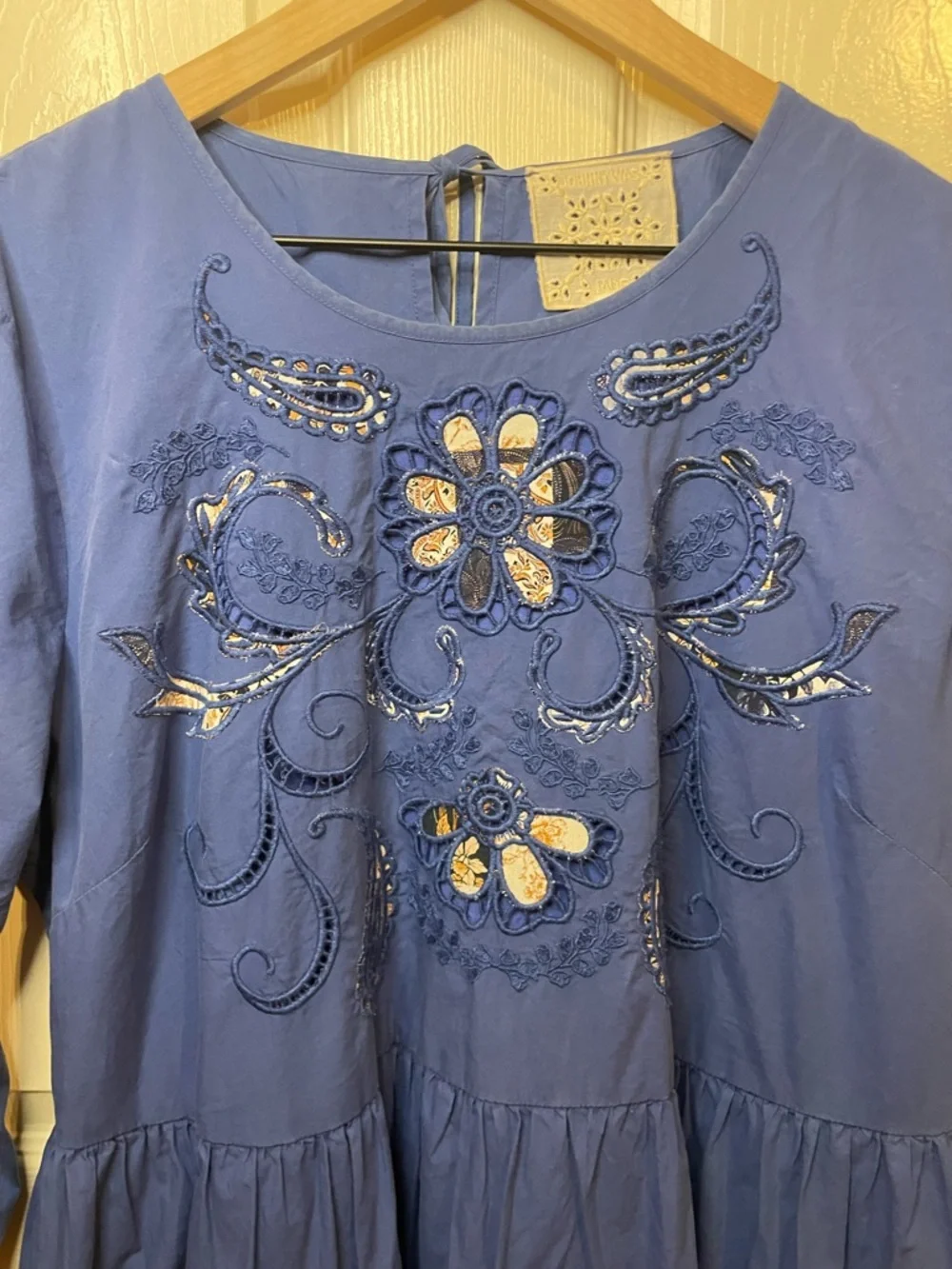 Johnny Was Merla Mini Dress in Blue Size Large - Picture 5 of 9
